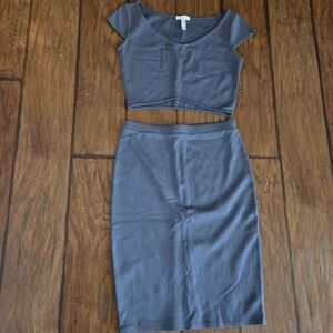 Leith Crop Top And Skirt Se S